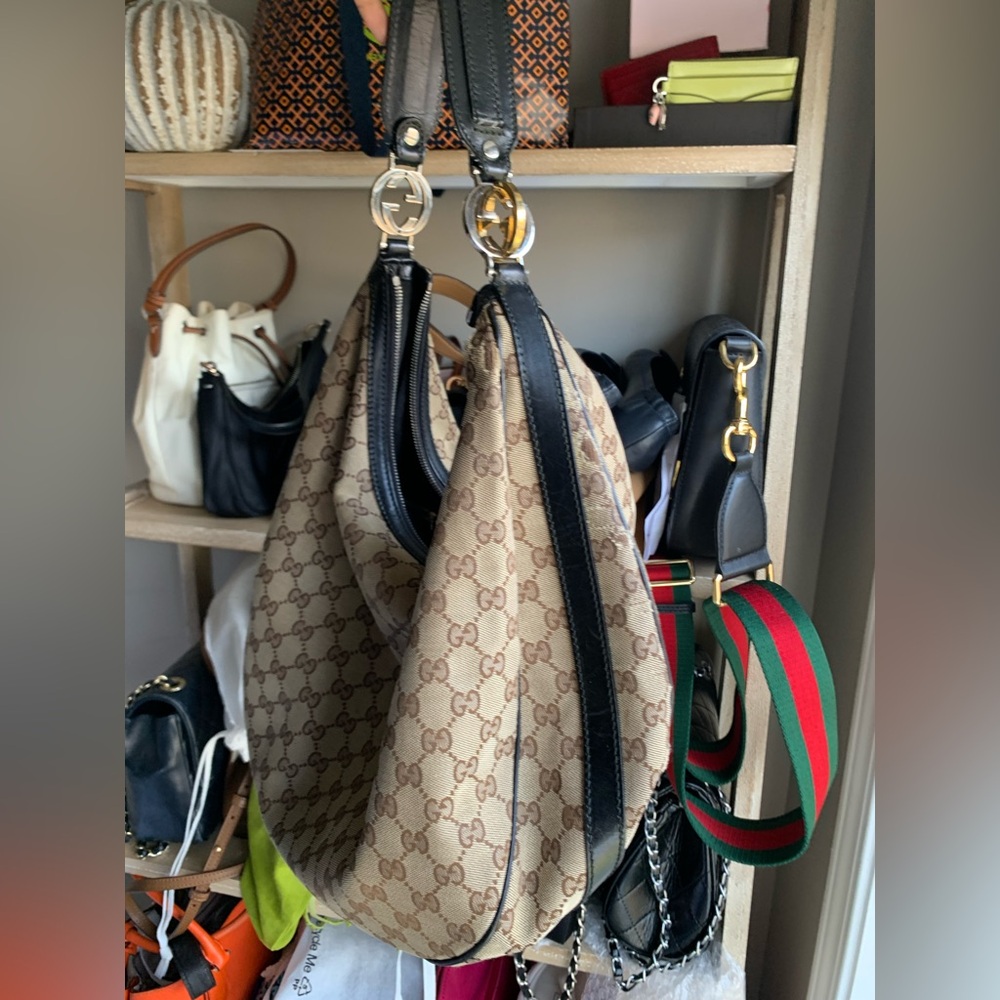 GUCCI Monogram twin hobo should bag - Picture 5 of 12